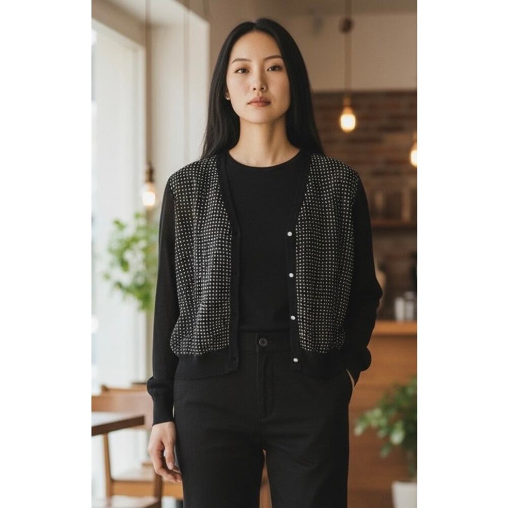 Antipast Japan Polka Dot Sheer Back Cardigan size 1/S $690